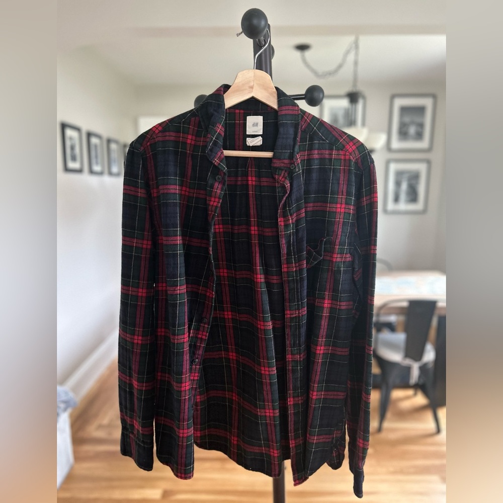 TWO H&M Plaid Shirts